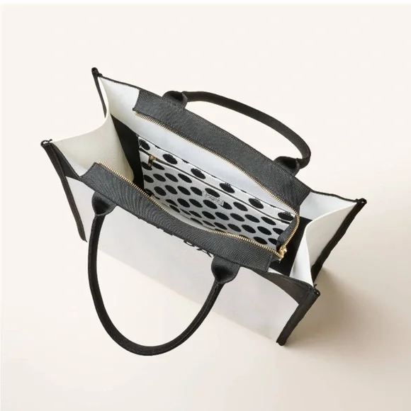 Kate spade x target colorblock knit Black/White Tote Bag BNWT - Picture 2 of 8